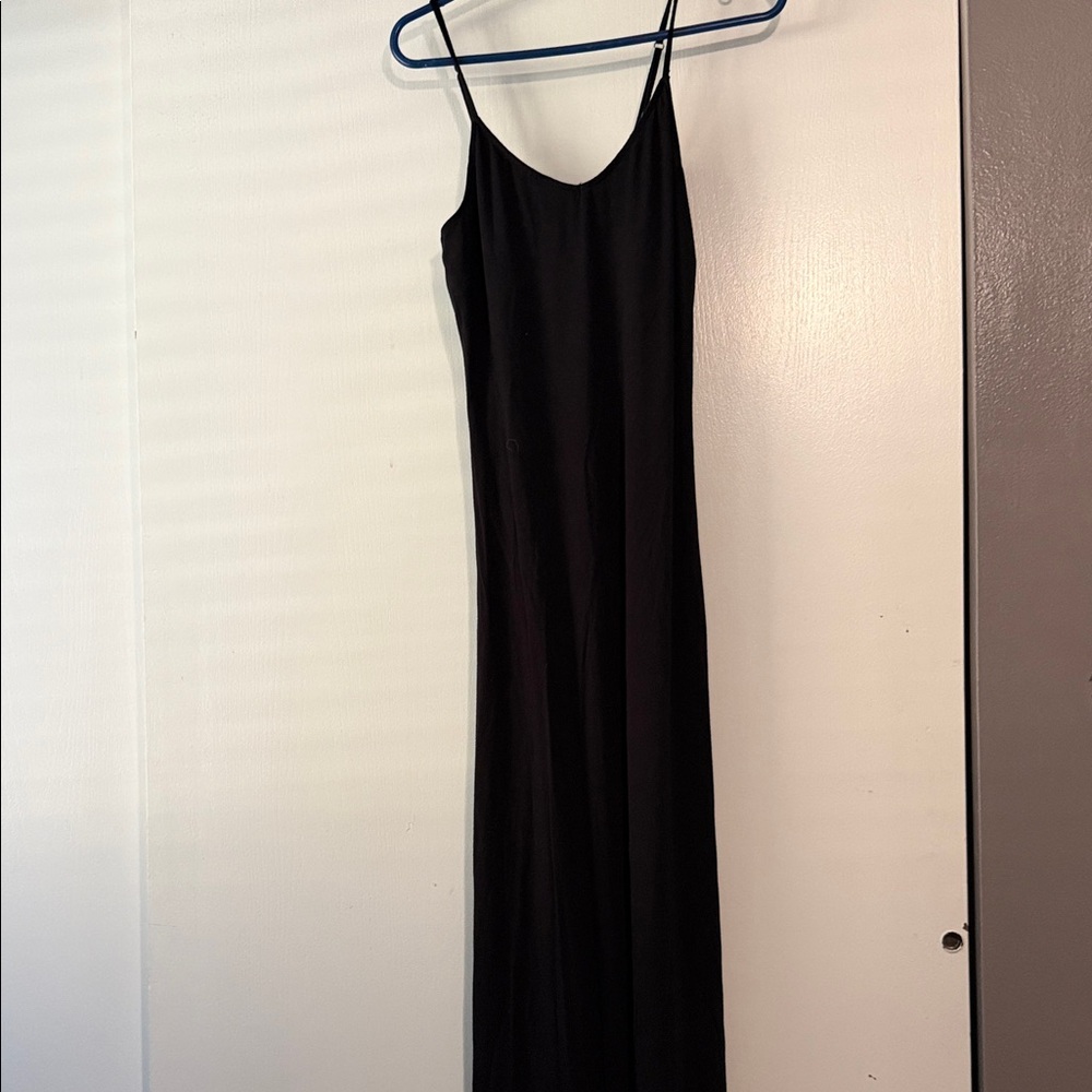 Elegant Black Spaghetti Strap Dress
